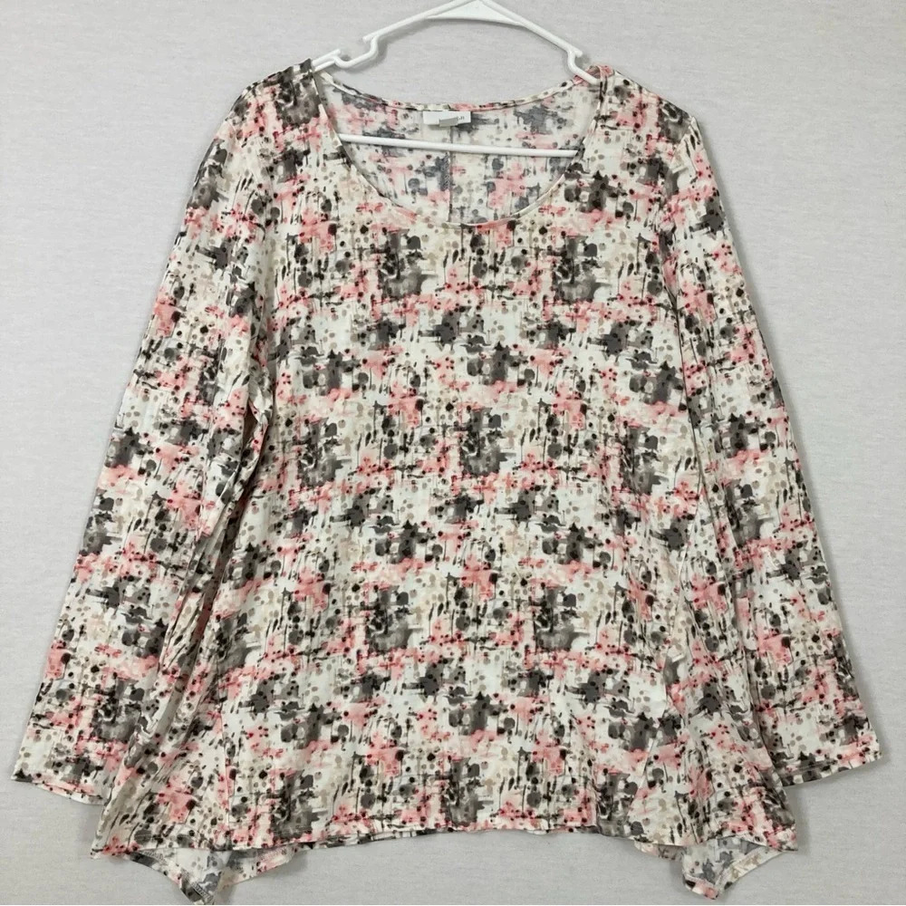 J. Jill Pure Jill Round Neck Soft Stretch Comfy‎ Long Sleeve Top Large